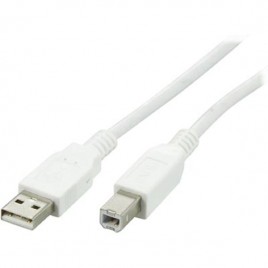 USB cable (A/B), 2m, white - USB2WE20